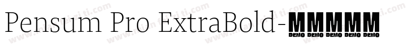 Pensum Pro ExtraBold字体转换